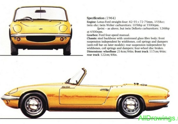Lotus Elan (1964) (Lotus Elan (1964)) - drawings of the car